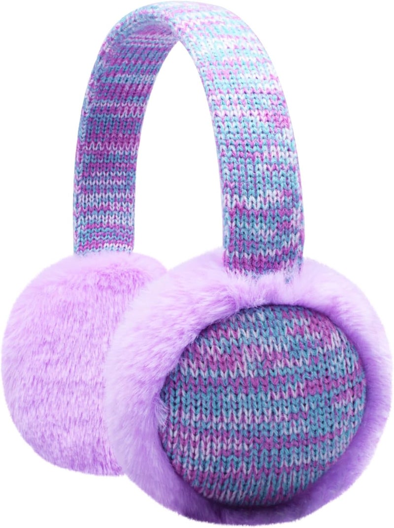 EDCYF Kids Knit EarMuffs Plush Warm Ear Muffs Winter Cold Weather Ear Warmer for Boys Girls - Image 1